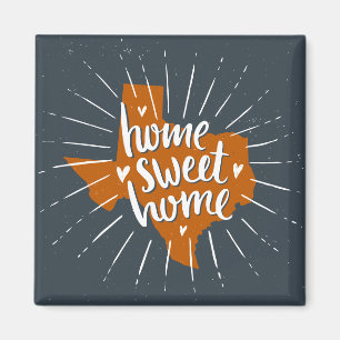 Aimant Longhorn Burnt Orange Home Sweet Home Texas