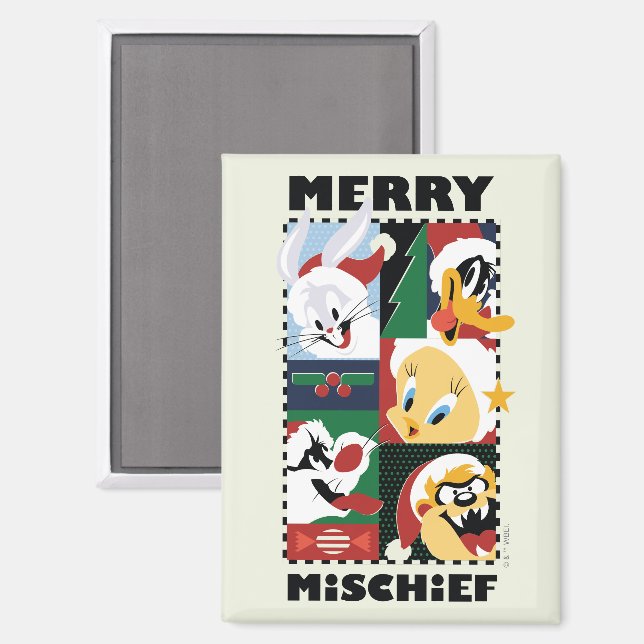 Aimant LOONEY TUNES™ Joyeux Mischief (Recto/Verso)