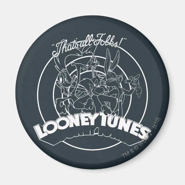 AIMANT LOONEY TUNES™ QUI EST TOUS DES FOLKS!™ (Devant)