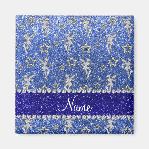 Aimant L'or féerique argenté nommé personnalisé tient