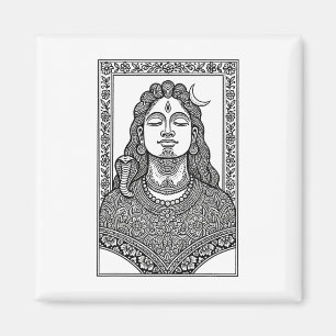 Aimant Lord Shiva Mehendi Traditionnelle Indienne Et Mand