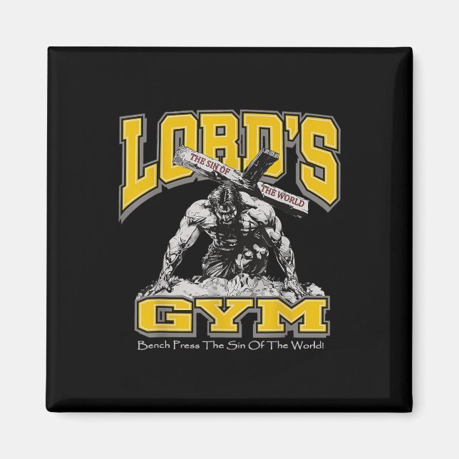 Aimant Lords Gym Bench Presse Le Péché Du Monde2 (Devant)