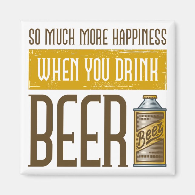 Aimant Lorsque vous buvez de la bière (Devant)