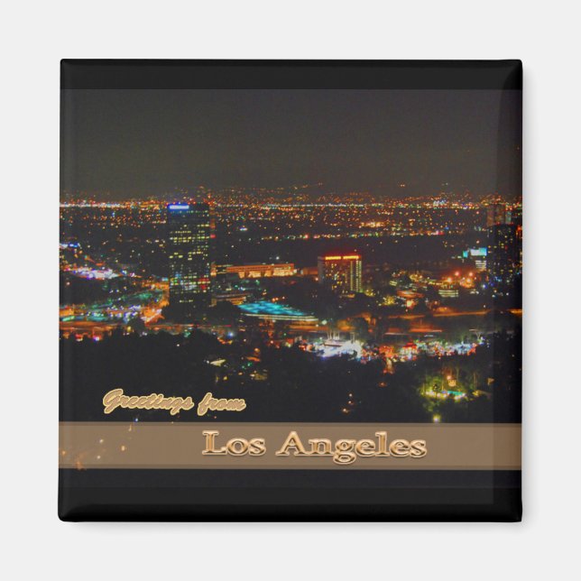 Aimant Los Angeles La Nuit De Mulholland Drive (Devant)