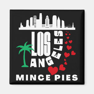Aimant Los Angeles Love Mince Pies Cityscape