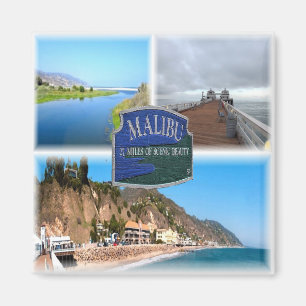 Aimant Los Angeles - Malibu - Lagoon - Pier - plage