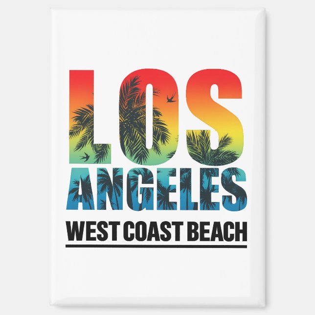 Aimant Los Angeles West Coast Beach (Recto)