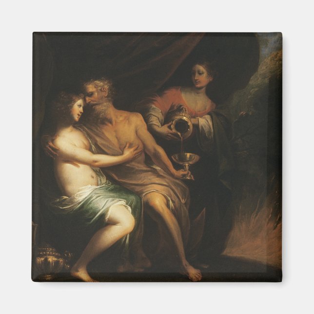 Aimant Lot et ses filles (huile sur toile) 3 (Devant)