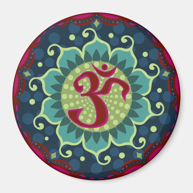 Aimant Lotus Aum - OM (Devant)