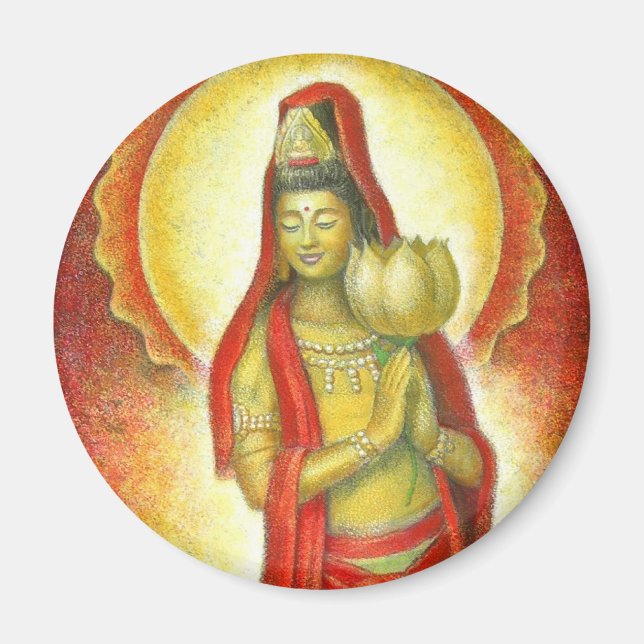 Aimant Lotus de la déesse Kuan Yin (Devant)