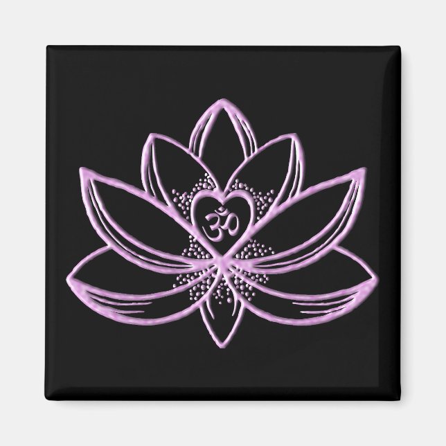 Aimant Lotus rose  (Devant)