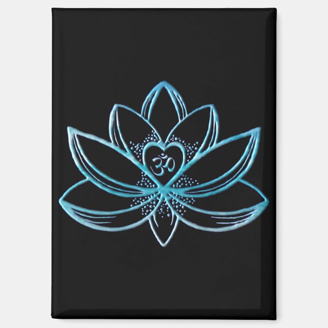 Aimant Lotus Turquoise  (Recto)