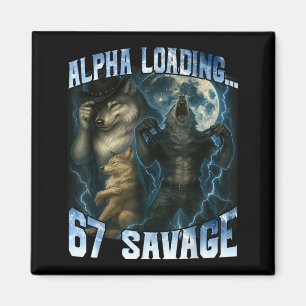 Aimant Loup Alpha Chargement 67 Pour Cent Savage Drôles d