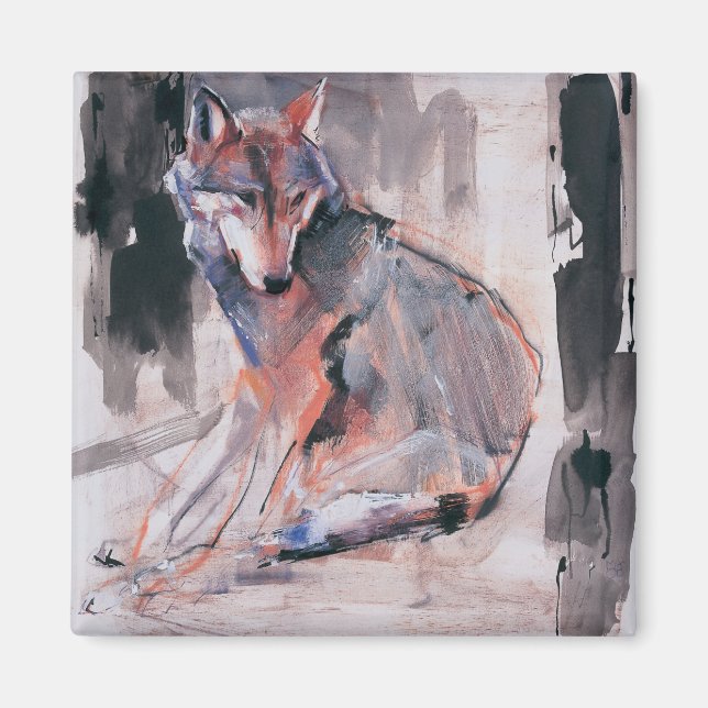 Aimant Loup assis 2000 (Devant)