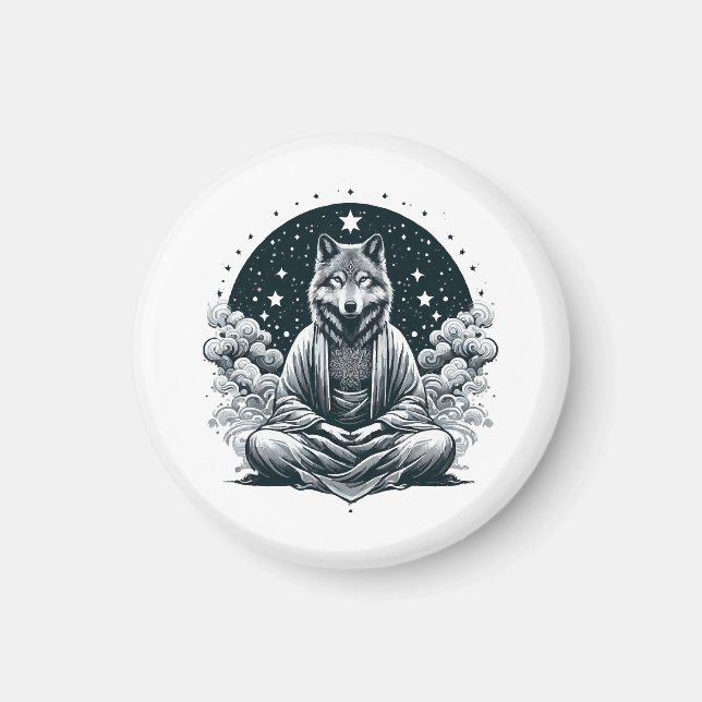 Aimant Loup conscient (Devant)