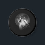 Aimant Loup et lune de Howling noir et blanc<br><div class="desc">Un loup est encore un loup,  même lorsqu'il est seul. Peut-être qu'un loup est encore plus un loup lorsqu'il est seul.</div>