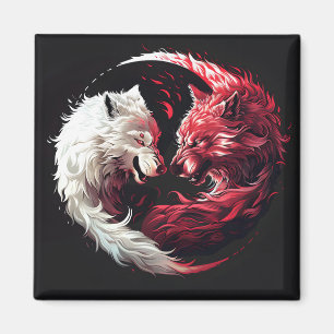 Aimant Loup fantôme lumière ombre animal fantaisie