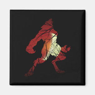 Aimant Loup-garou Lune Loup-garou Silhouette Halloween C