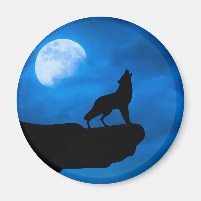 Aimant Loup la nuit (Devant)
