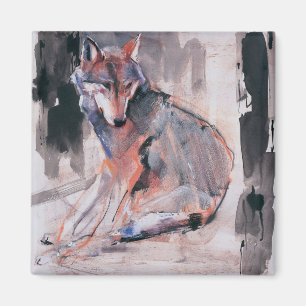 Aimant Loup se reposant 2000