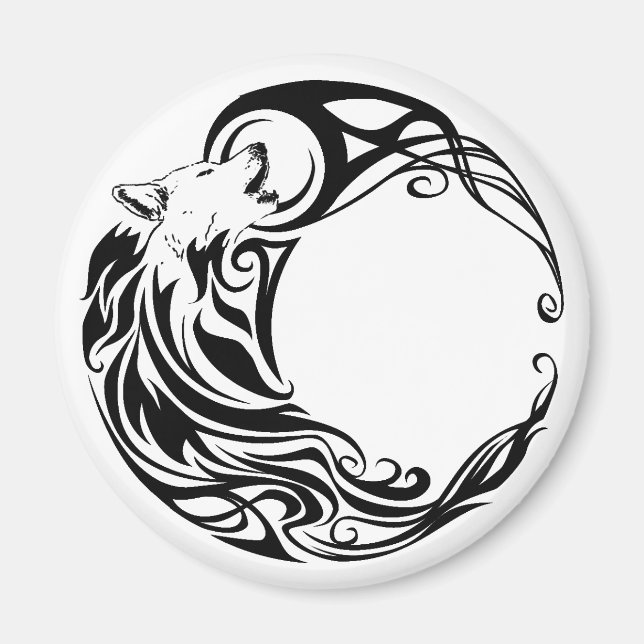 Aimant Loup tribal (Devant)