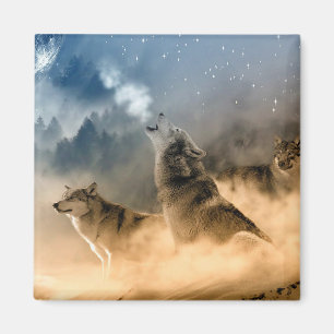 Aimant Loups d'hurlement