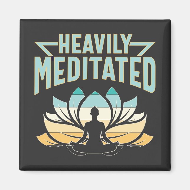 Aimant Lourdement Méditée - Yoga (Devant)