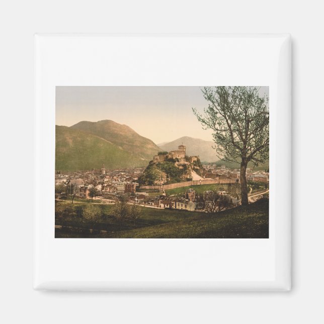 Aimant Lourdes, Pyrénées - Ville et Château (Devant)