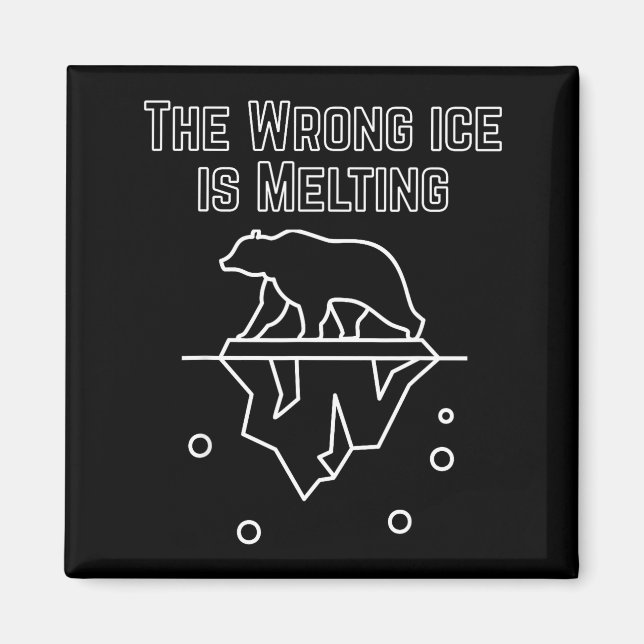 Aimant L'ours de la mauvaise glace fond  (Devant)