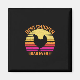 Aimant Louvain de poulet Meilleur papa de poulet jamais