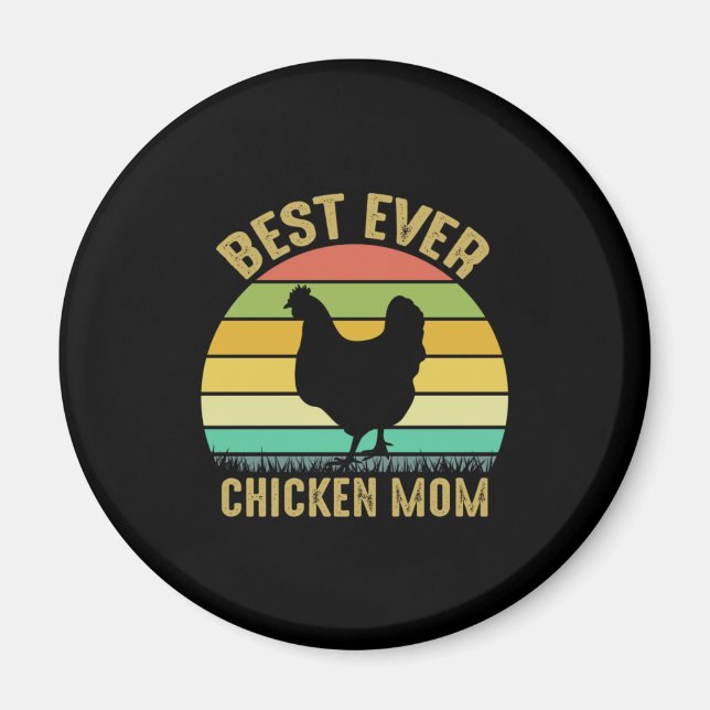Aimant Louvain de poulet | Meilleure mère du poulet (Devant)
