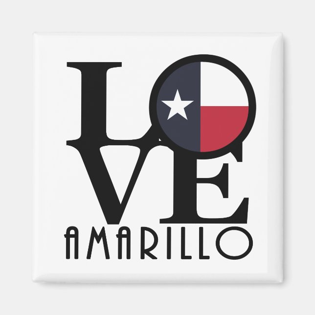Aimant LOVE Amarillo Texas (Devant)
