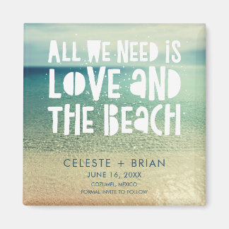 Aimant Love and the Beach Wedding Save the Date