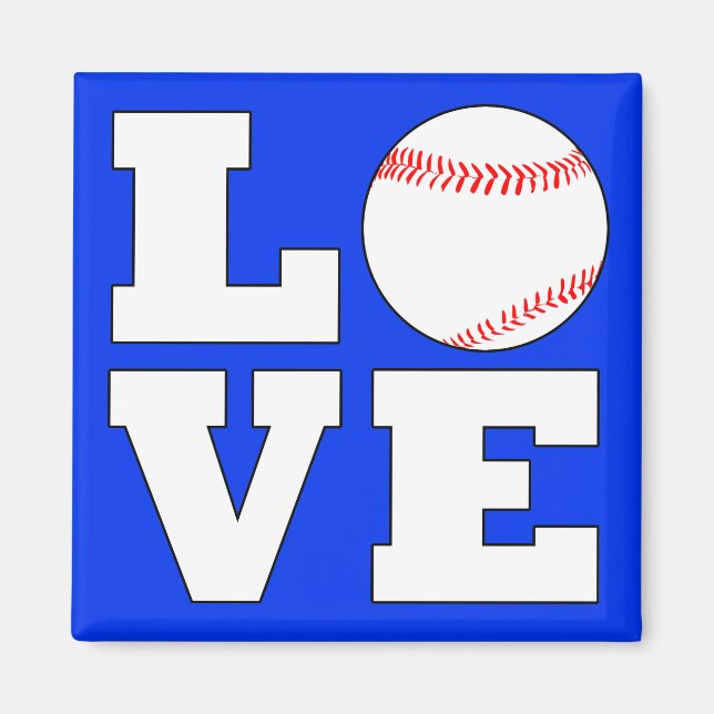 Aimant LOVE Baseball Player or Coach Sports Team (Devant)