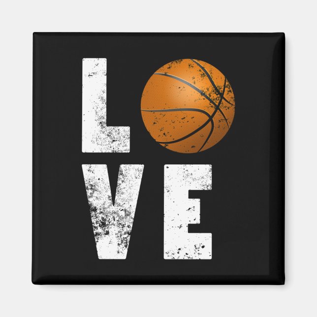 Aimant Love Basketball Design Cool Pour Les Amateurs De S (Devant)