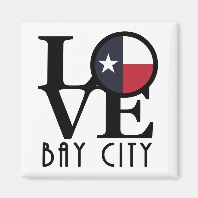 Aimant LOVE Bay City Texas (Devant)
