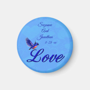 Aimant Love Bluebird Mariage Personnalisé