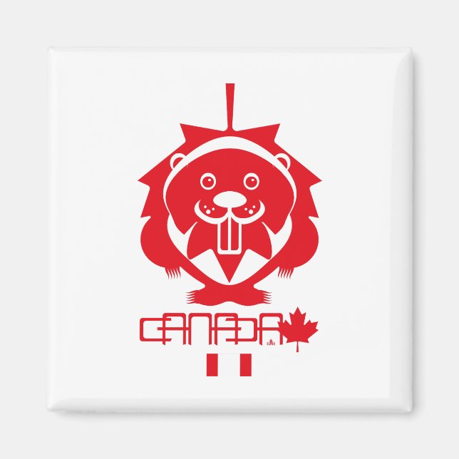 Aimant  LOVE Castor/ Maple Bandera Canada by Masanser (Devant)