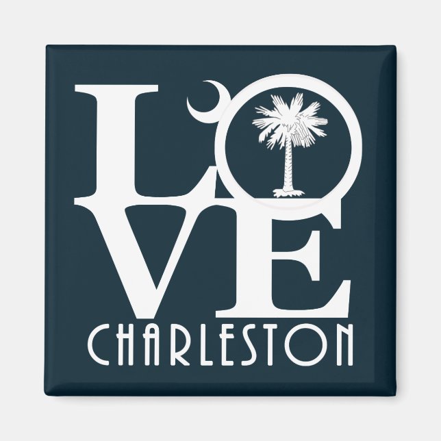 Aimant LOVE Charleston SC (Devant)