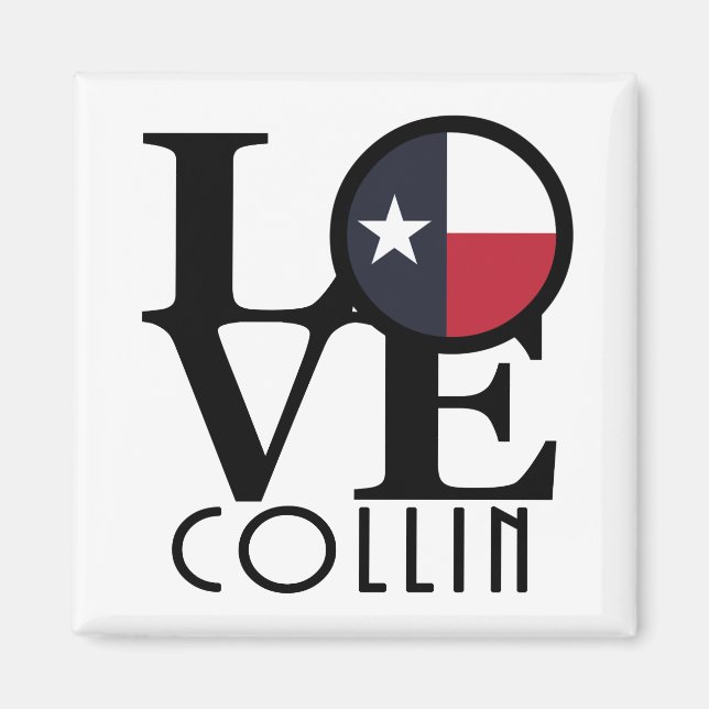 Aimant LOVE Collin Texas (Devant)