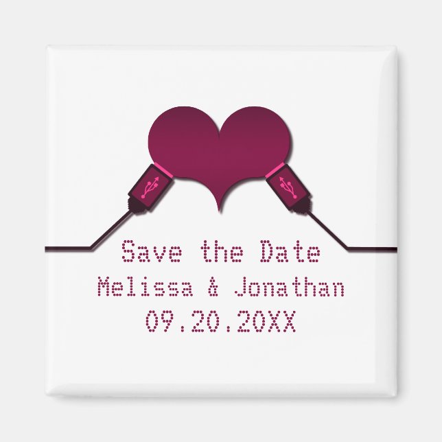 Aimant Love Connection USB Enregistrer l'aimant de date,  (Devant)