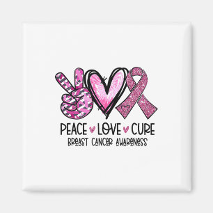 Aimant Love Cure Pink Ribbon Cancer Sensibilisation du se
