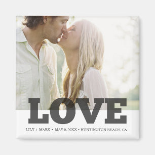 Aimant Love Custom Photo Wedding Favor