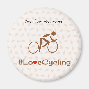 Aimant Love cyclisme peraonalized légende brun