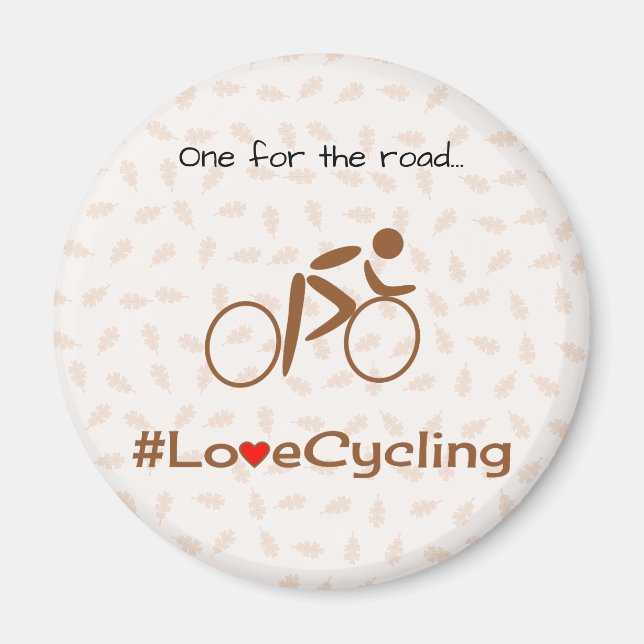Aimant Love cyclisme peraonalized légende brun (Devant)