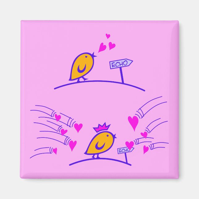 Aimant LOVE ECHO - Comic Birds Tweetlercools 3 (Devant)