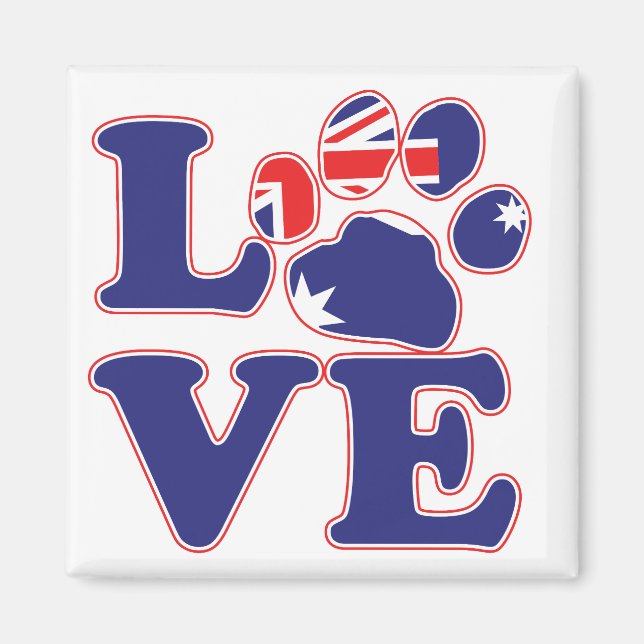 Aimant Love-From-Australia-Paw-Print (Devant)