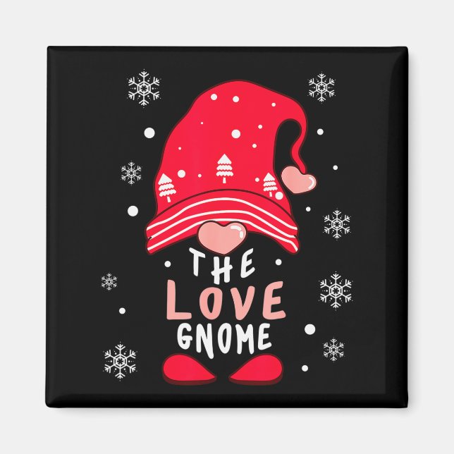 Aimant Love Gnome Family Matching Valentines Day Funny Gi (Devant)