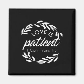Aimant Love Is Patient Corinthians Scripture Minimal Desi
