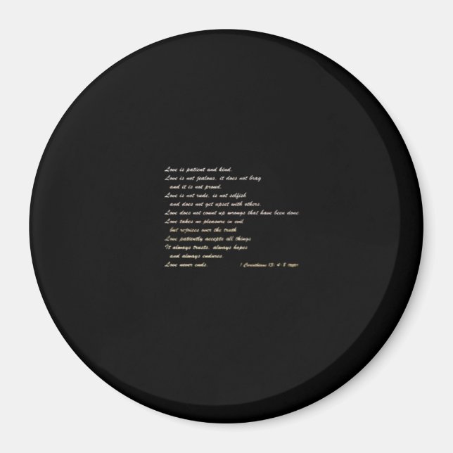 Aimant Love Is Patient Simple Inspirational Design  (Devant)